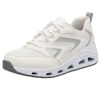 Keilsneaker RIEKER SPORT, Damen, Gr. 41, weiß, Lederimitat, Textil, Schuhe, Halbschuh, Schnürschuh, Freizeitsneaker mit gepolstertem Schaftrand (49258748-41) weiß