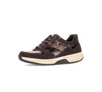 Keilsneaker ROLLINGSOFT, Damen, Gr. 37,5, dunkelbraun kombiniert, Kalbsleder, Lederimitat, Ziegenveloursleder, Schuhe, Freizeitschuh, Halbschuh, Schnürer mit Kontrastbesätzen (38893469-37,5) dunkelbra