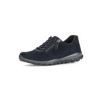 Keilsneaker ROLLINGSOFT, Damen, Gr. 38,5, blau (dunkelblau), Lederimitat, Ziegenveloursleder, Schuhe, Schnürschuh, Halbschuh, Freizeitschuh mit Logo an der Ferse (54030638-38,5) dunkelblau