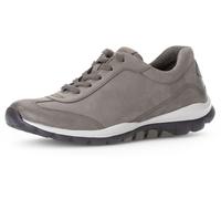 Keilsneaker ROLLINGSOFT, Damen, Gr. 38, grau (schlamm), Nubukleder, unifarben, Schuhe Sneaker, mit Logoschriftzug an der Ferse, Freizeitschuh, Halbschuh, Schnürschuh (68819362-38) schlamm