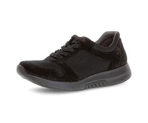 Keilsneaker ROLLINGSOFT, Damen, Gr. 40, schwarz, Textil, Veloursleder, Schuhe Sneaker, Freizeitschuh, Halbschuh, Schnürschuh mit Logo an der Ferse (11160966-40) schwarz