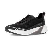 Keilsneaker ROLLINGSOFT, Damen, Gr. 40, schwarz-weiß (schwarz), Synthetik, Textil, unifarben, Schuhe, Schnürschuh, Halbschuh mit rollingsoft-Laufsohle, G-Weite (55666424-40) schwarz