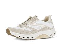Gabor Keilsneaker Rollingsoft – Schnürschuh mit weichem Schaftrand – Damen Weiß/Hellgrau Gr. 40