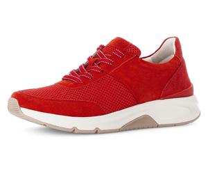 Keilsneaker ROLLINGSOFT, Damen, Gr. 41, rot, Textil, Veloursleder, Schuhe, Freizeitschuh, Halbschuh, Schnürschuh, Logoschriftzug an der Ferse (68525535-41) rot