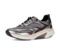 Keilsneaker ROLLINGSOFT, Damen, Gr. 41, silber (silberfarben, beraun), Kalbsleder, Textil, metallic, Schuhe, Freizeitschuh, Halbschuh, Schnürschuh mit herausnehmbarem Fußbett (95431508-41) silberfarbe