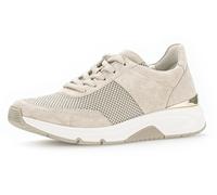 Keilsneaker ROLLINGSOFT, Damen, Gr. 42, beige (hellbeige), Textil, Veloursleder, unifarben, Schuhe, Freizeitschuh, Halbschuh, Schnürschuh, Logoschriftzug an der Ferse (87621532-42) hellbeige
