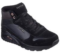 Keilsneaker SKECHERS "UNO-STACRE SHINE", Damen, Gr. 35, schwarz, Lederimitat, Textil, Veloursleder, Schuhe, High Top Sneaker, Schnürboots mit Luftkammern Sohle (43067960-35) schwarz