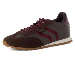 Keilsneaker TAMARIS, Damen, Gr. 37, dunkelbraun kombiniert, Leder, Veloursleder, unifarben, Schuhe, Freizeitschuh, Halbschuh, Schnürer im Retro-Look (42864807-37) dunkelbraun kombiniert