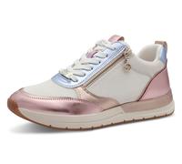 Keilsneaker TAMARIS, Damen, Gr. 37, rosa (rosé metallic), Lederimitat, Textil, Schuhe Sneaker, Freizeitschuh, Halbschuh, in schmaler Form, vegane Verarbeitung (33518264-37) rosé metallic