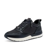 Keilsneaker TAMARIS, Damen, Gr. 38, blau (navy), Lederimitat, Textil, unifarben, Schuhe, Freizeitschuh, Halbschuh, Logoaufnäher an der Schuhzunge (58962421-38) navy
