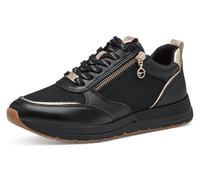 Keilsneaker TAMARIS, Damen, Gr. 42, schwarz (schwarz kombiniert), Lederimitat, Textil, Schuhe Keilsneaker, Freizeitschuh, Halbschuh, Schnürschuh, trendige Metallic-Details, Topseller (90718467-42)