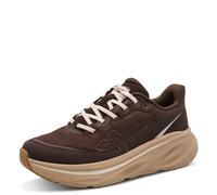 Keilsneaker TAMARIS "DYNARA", Damen, Gr. 41, mokka, Lederimitat, Textil, Mesh, kontrastfarbene Details, Schuhe, Freizeitschuh, Schnürschuh, Halbschuh mit seitlicher T-Logostickerei (14150668-41) mokka