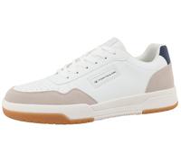 Keilsneaker TOM TAILOR, Herren, Gr. 44, weiß (weiß, beige), Lederimitat, Schuhe, Freizeitschuh, Halbschuh, Schnürschuh mit Lochmuster (20256764-44) weiß, beige
