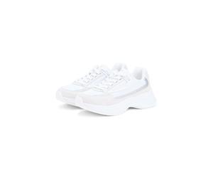 Keilsneaker TOMMY HILFIGER "TH SPORTY CHIC RUNNER", Damen, Gr. 41, weiß, Veloursleder, Schuhe, Keilabsatz, Freizeitschuh, Halbschuh, Schnürer mit Kontrastbesatz (57782021-41) weiß