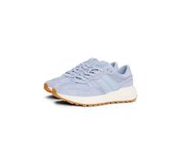Keilsneaker TOMMY JEANS "TJW CLEATED RUNNER", Damen, Gr. 41, blau (hellblau), Textil, Veloursleder, Schuhe, Freizeitschuh, Schnürschuh, Halbschuh mit Reflektorstreifen (11905622-41) hellblau