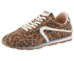 Keilsneaker VERBENAS "JAMAIC LEO SUMMER", Damen, Gr. 38, braun (braun, kombiniert), Veloursleder, kontrastfarbene Details, Basic, Schuhe, Retrosneaker, Schnürer, Freizeitschuh im Leo-Look (67446627-38