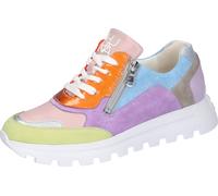 Keilsneaker WALDLÄUFER "H-AJALA", Damen, Gr. 5,5 (38,5), bunt (multicolor), Glattleder, Lackleder, Nubukleder, Veloursleder, Schuhe Sneaker, Profilsohle, H-Weite, Freizeitschuh, Halbschuh, Schnürschuh