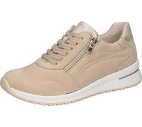Keilsneaker WALDLÄUFER "H-INESSA", Damen, Gr. 7,5 (41), hellbeige, goldfarben, Nappaleder, Nubukleder, Schuhe, Bequemschuh, Schnürschuh, Halbschuh in Komfortweite H (= sehr weit) (77422662-7,5) hellbe