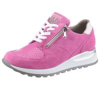 Keilsneaker WALDLÄUFER "HIROKO", Damen, Gr. 4,5 (37,5), lila (orchidee, weiß), Nappaleder, Textil, Veloursleder, Schuhe Sneaker, Schnürschuh, Freizeitschuh, Halbschuh, Kontrastbesatz, Weite H (8650756