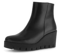 Keilstiefelette GABOR, Damen, Gr. 38,5, schwarz, Nappaleder, unifarben, Schuhe, Stiefelette, Businesschuh, Ankleboots mit Plateau, Topseller (96384443-38,5) schwarz