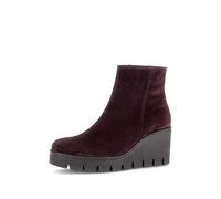 Keilstiefelette GABOR, Damen, Gr. 40, mulberry, Veloursleder, unifarben, Schuhe, Keilabsatz, Businessstiefelette mit praktischem Innenreißverschluss (11260045-40) mulberry