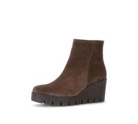 Keilstiefelette GABOR, Damen, Gr. 42, cacao, Veloursleder, unifarben, Schuhe, Keilabsatz, Businessstiefelette mit praktischem Innenreißverschluss (68981044-42) cacao