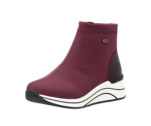 Keilstiefelette REMONTE, Damen, Gr. 39, rot, Textil, Schuhe, Reißverschluss-Boots mit wasserabweisender TEX-Membrane (26453334-39) rot