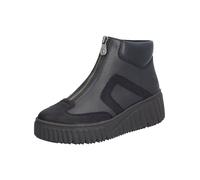 Keilstiefelette RIEKER "Rieker Stiefelette Lederimitat", Damen, Gr. 39, schwarz, Lederimitat, Schuhe (63062863-39) schwarz