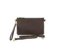 "Keine Schwester Clutch / Abendtasche Fenja, Dunkelbraun" gold