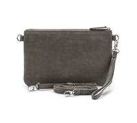 Keine Schwester Clutch / Abendtasche Fenja, Dunkelgrau-Silber-Wildleder