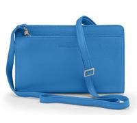 Keine Schwester Clutch / Schultertasche tragbar XL neu, Azurblau-Silber