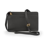 "Keine Schwester Clutch / Schultertasche tragbar XL neu, Schwarz" silber