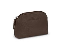 Keine Schwester Mini Geldbörse / Schlüsseltasche, Dunkelbraun-Silber