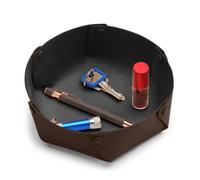 Keine Schwester Taschen-Entleerer Rund groß, Dunkelbraun-Silber