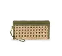Keine Schwester tragbar XL Clutch Wiener Geflecht, Oliv-Gold
