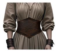 keland Mittelalter Korsett Gürtel Damen Miedergürtel Leder Korsettgürtel Schnürkorsett Wikinger (Medium)