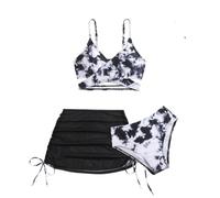 Kelandoom Baby Badeanzug Mädchen 3-Teiliges Bikini-Set Bikinis Für Mädchen Feen Kostüm Kinder Dreiteiliges Badeanzugset Badeanzug Mit Top Slips Und Rock Surfen Badebekleidung Für