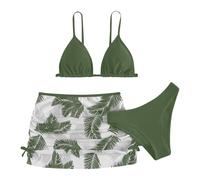 Kelandoom Mädchen-Badeanzug 3-Teiliges Bikini-Sets Bikinis Für Mädchen Badeanzüge Für Kinder Mädchen Tankini Set Mit Strandkleid Bikini Mit Rock Modisch Badeanzug Badebekleidung