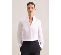 Klassische Bluse SEIDENSTICKER, Damen, Gr. XXL(44), pink, 100% Baumwolle, unifarben, slim fit, ohne Ausschnitt, Blusen, 1/1 Kragen Uni (48452866-44) pink