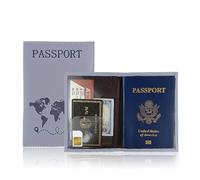 Kelisdi Anspruchsvolle Reisepasshülle mit Heißprägung Weltkarte, Kartenorganizer, Hülle, Hochzeit, Reisen, Paare, Reisepasshülle, hellviolett, Mass Beauty