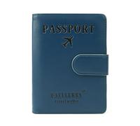 Kelisdi Stilvolle Reisepasshülle für Paare, Heißprägung, modischer Kartenhalter, Hochzeit, Hochzeit, Reisen, Kreditkarte, Reisebrieftasche, blau, Mass Beauty