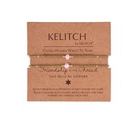 KELITCH 2 Stück Perle Freundschaft Armbänder Miyuki Perlen Gewebt Liebhaber Strang Armbänder Armreifen Geschenke (Grün 01D)