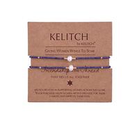 KELITCH 2 Stück Perle Freundschaft Armbänder Miyuki Perlen Gewebt Liebhaber Strang Armbänder Armreifen Geschenke (Blau 01F)