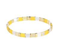 KELITCH Bunt Freundschaft Strecken Armbänder Süßigkeiten Miyuki Perlen Armbänder Gemischt Strang Armbänder - Gelb 02C