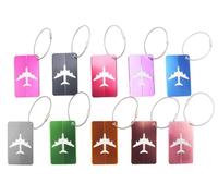 Kellegour 10 Stück Kofferanhänger Reich an Farbe,Metall Kofferschilder,Kofferanhänger mit Adressschild,Aluminium Gepäckanhänger für Rucksäcke,Gepäck,Reisen (10 Farben)