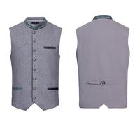 Kelliar Trachtenweste,Trachtenweste Herren, Trachtengilet Herren Trachtenwesten Wolle Trachten Weste Trachten-Gilet Samt Lodenweste Herrenwesten Trachtenmode für Männer Oktoberfest Outfit Größe 56
