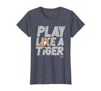 Kelloggs Tony spielt wie EIN Tiger Football Frosted Flakes T-Shirt, Damen, Blau Meliert, 3XL
