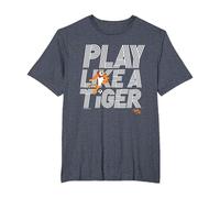 Kelloggs Tony spielt wie EIN Tiger Football Frosted Flakes T-Shirt, Herren Große Größen, Blau Meliert, 3X Tall