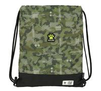 KELME TRAVEL Großer flacher Rucksack, Rucksack, ideal für Kinder unterschiedlichen Alters, bequem und vielseitig, Qualität und Widerstandsfähigkeit, 35 x 40 cm, Grün/Schwarz, Grün/Schwarz, Estándar,