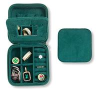 KElofoN Reise-Schmuckkästchen, Reise-Schmuckkästchen, Reise-Schmuck-Organizer, kleine Schmuckschatulle, für Mädchen, Frauen mit Spiegel